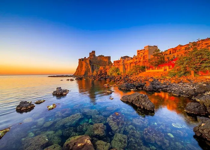 公寓 Seafront Balcony Aci Castello, Private Parking 阿齐·卡斯特罗